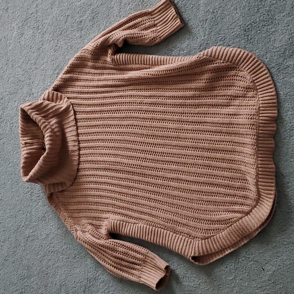 Express tunic cable knit sweater